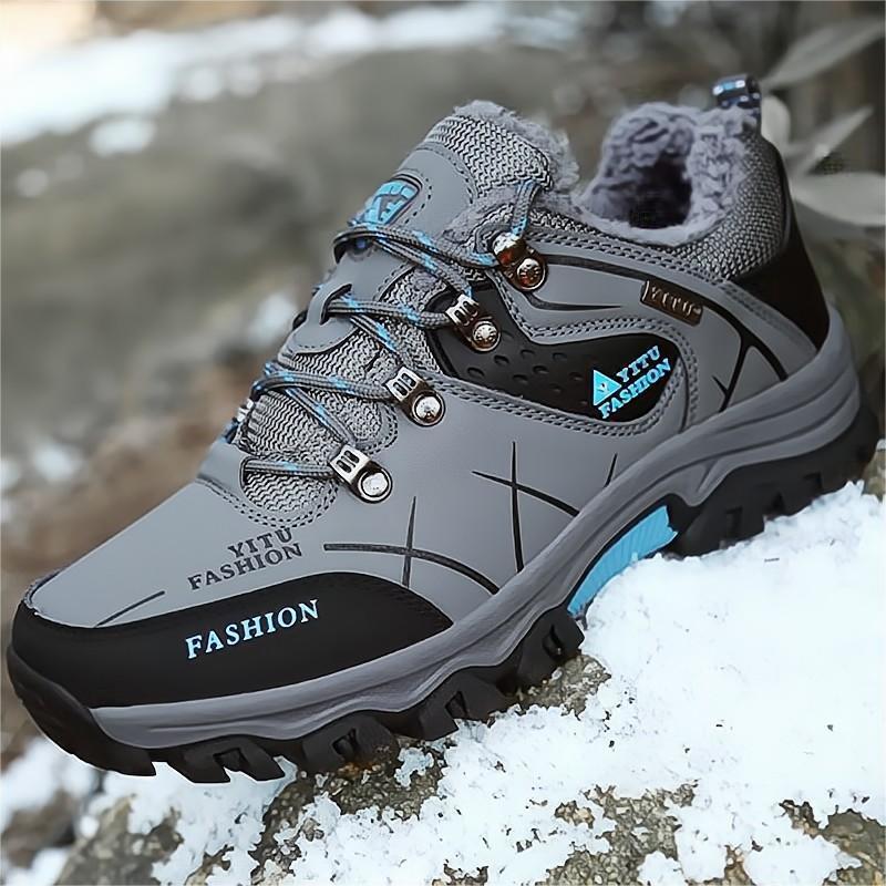 Men's Sneakers Mountaineering Boots Waterproof Leather Hiking Boots Warm Winter Shoes for Men Snow Boots Outdoor Trekking Shoes