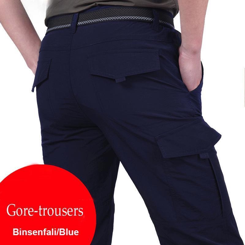 Spring and Summer Outdoor Thin Section Quick-drying Trousers Male Loose Large Size Multi-pocket Overalls