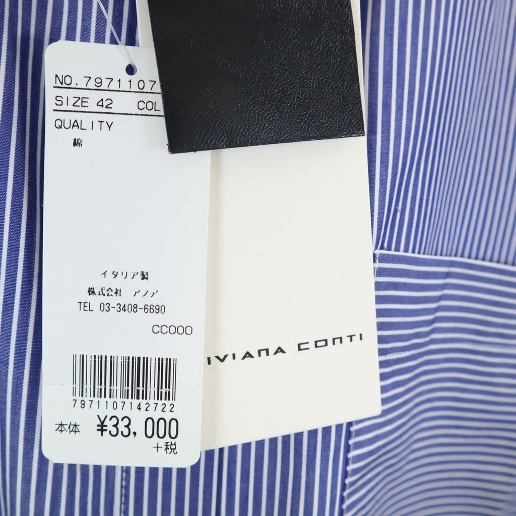 unused LIVIANA CONTI made in Italy Striped Pattern Long sleeve Shirt dress Women Used