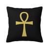 Nordic Egyptian Cats And Ankh Cross Cushion Cover for Sofa Velvet Ancient Egypt Throw Pillow Case for Living Room