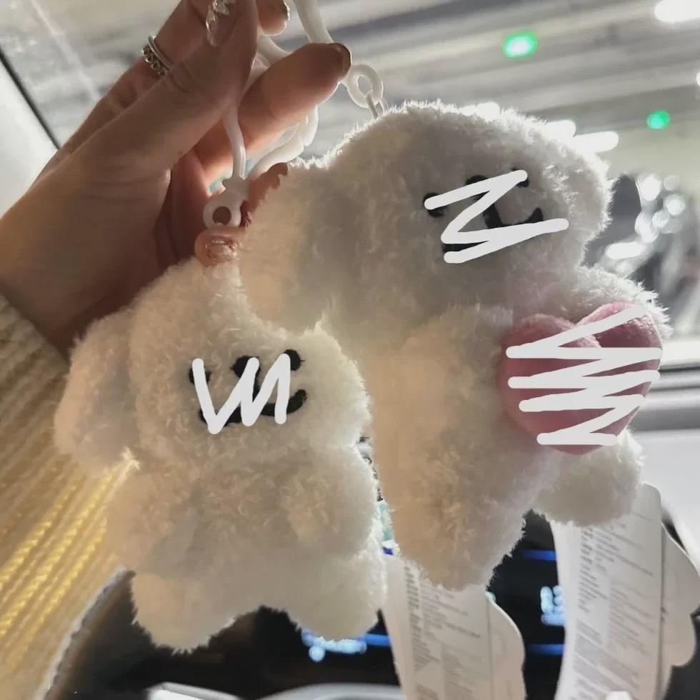 Rozkošná plyšová klíčenka štěně - Plyšový přívěsek psa, Perfektní dárek k narozeninám