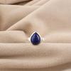 Natural Lapis Lazuli Gemstone 925 Sterling Silver Designer Wedding Ring For Bride RR-76-23