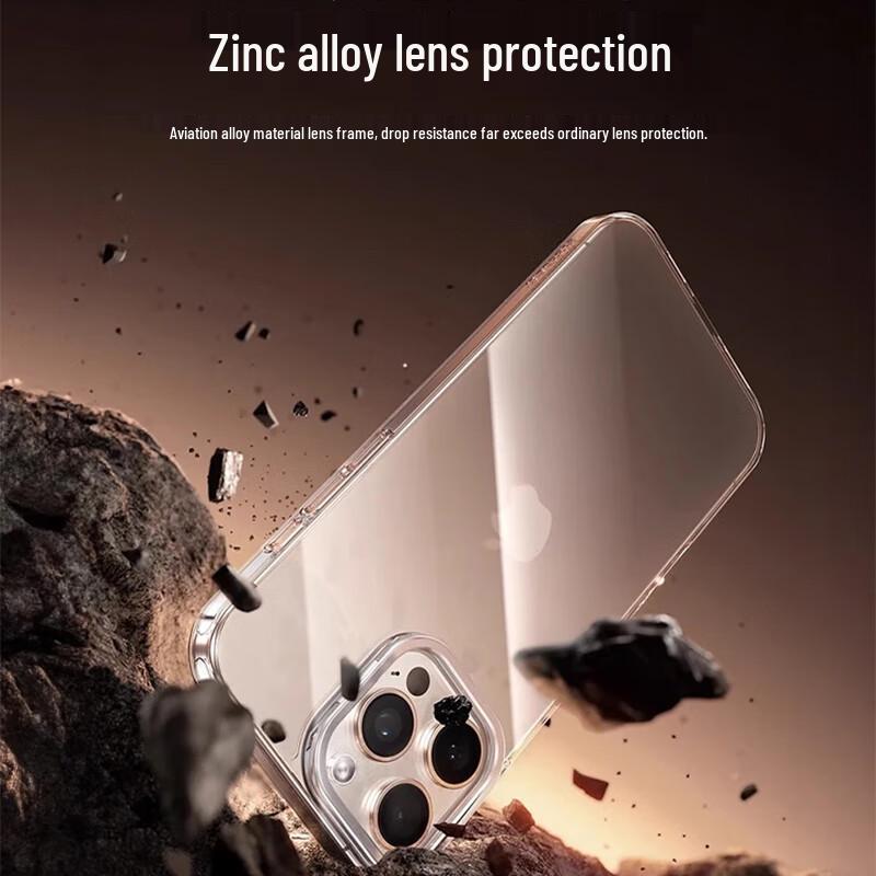 TORRAS Clear Phone Case with Invisible Lens Kickstand