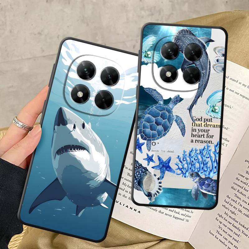 Creative Marine Organisms Art Funda Phone Cover Case for Xiaomi Redmi Note 7 8 10S 9S 11s 12s 9 14 11 10 12 Pro 13 Pro Plus