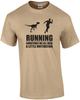 Running - Sometimes We All Need a Little Motivation - Man Running Velocirapto...