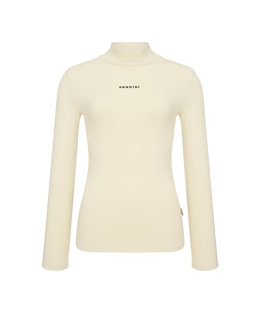 KANDINI Lemon Soft Half-Neck T-Shirt