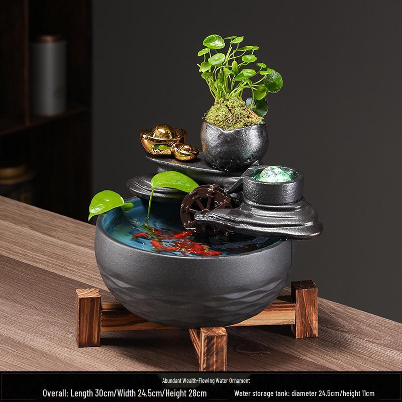 Feng Shui Flowing Water Ball Fountain for Living Room or Desktop Decor