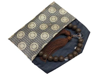 Etui für Gebetsperlen aus Nishijin-Weberei, Etui für Gebetsperlen, Beutel für Gebetsperlen, Gebetsperlen aus Kyoto, Buddhistische Altarutensilien aus Kyoto, Shuren... (mittel, Itoya