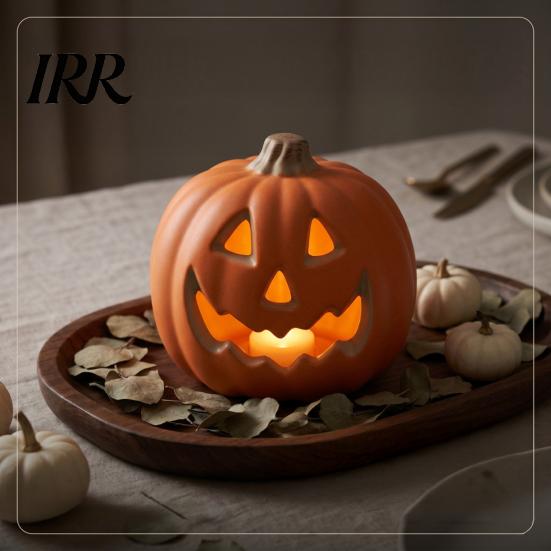 Pumpkin Lantern for Holiday Halloween LED Lantern, Scary Face Glowing Plastic Party Lighting Lamp, Battery Operated Table Ornament Home Decor Creative