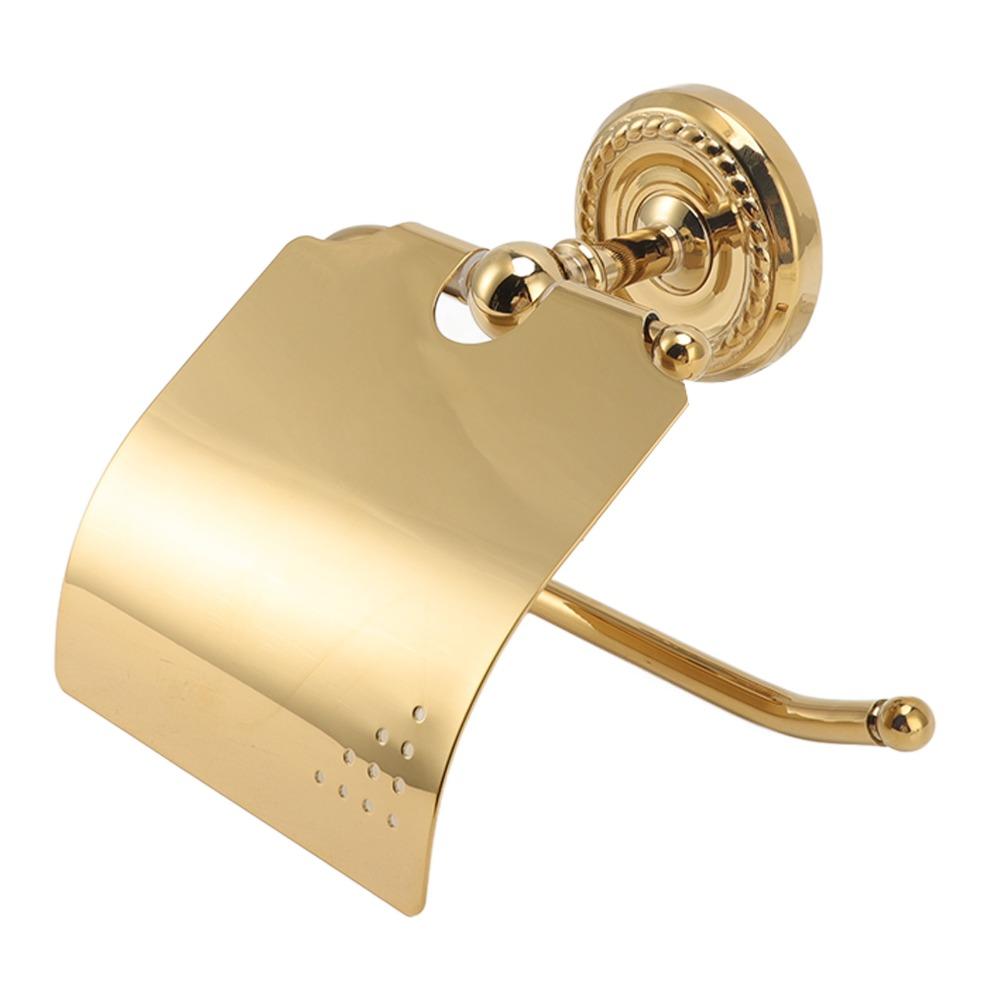Exquisite Appearance Paper Roll Holder Copper Toilet Paper Holder Paper Towel Holder  Space Saving