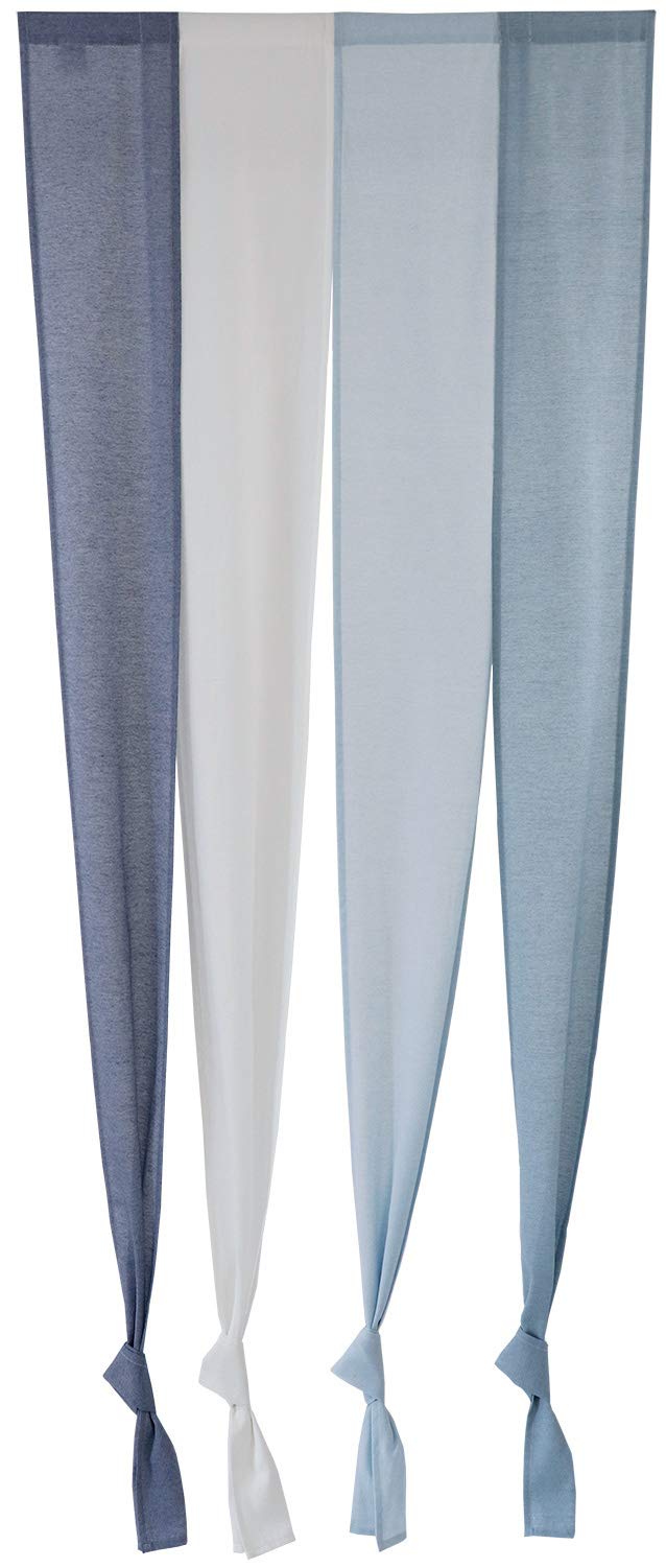 

Ткань солнечного дня Сена Норен 85 см шириной х 240 см длиной занавеска, длинная, синяя, 4-панельная занавеска, синий