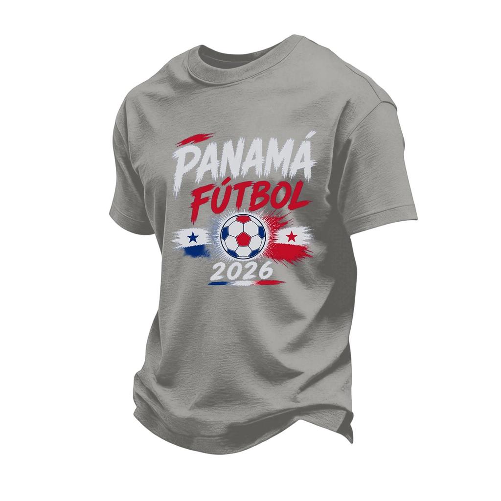 Men's Soccer Fan T-Shirt with Multi- Print Loose Fit Casual Summer Top