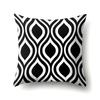Polyester Pillow Case Car Decoration Home Printed Black and White Geometric Car Cushion Head Cushion Cover