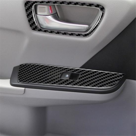 8Pcs Carbon Fiber Interior Door Control Kit Cover Trim For Toyota Camry 2015-17