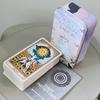 Baraja de Tarot del Gato 78 Cartas con Guía, Tarjetas de Tarot con Temática de Gato Blanco Lindo 11*6.2cm Cartas de Adivinación en Caja de Lata Portátil