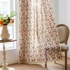 1 Plane Boho Cotton Linen Floral Short Curtain Tassel Trim Rod Pocket Cafe Curtain Kitchen Small Window Semi Blackout Bay Window Farmhouse Decor