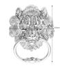 DRELD 155mm Big Lion Head Drop Ring Furniture Handle Bright Chrome Wood Chair Sofa Door Pull Handle Knob Retro Style Silver Gold