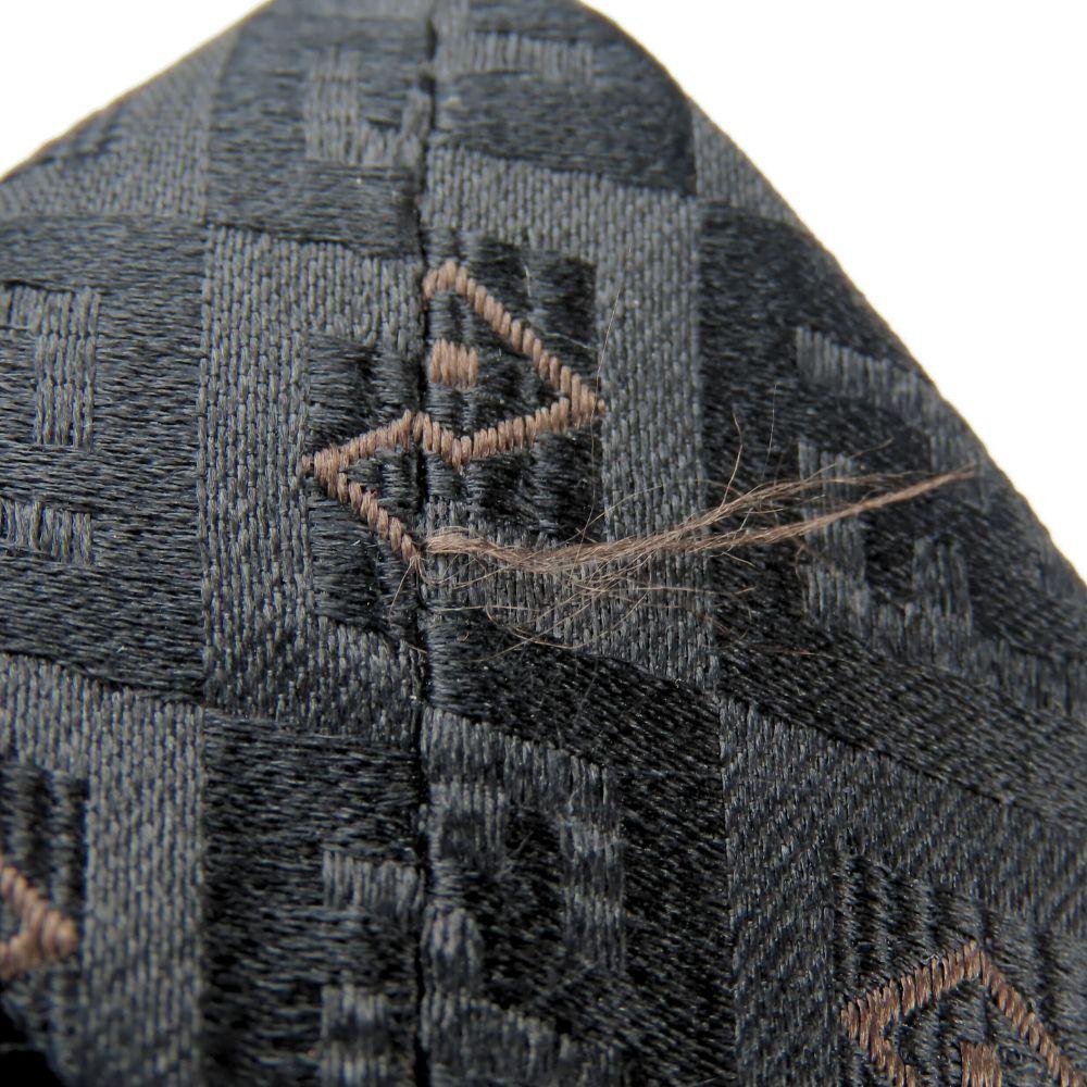 Used FENDI tie silk black Brown apparel