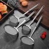 ZISIZ Stainless Steel Fine Mesh Oil Skimmer Spoon (4-Pack)