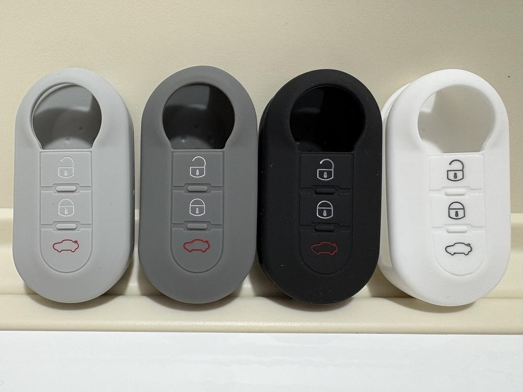 Pusakieyy 1Pcs Of New Silicone Key Cover Case For Fiat 500 3 Buttons Flip Remote Blank Fob Car Accessories Auto Parts Shell Part
