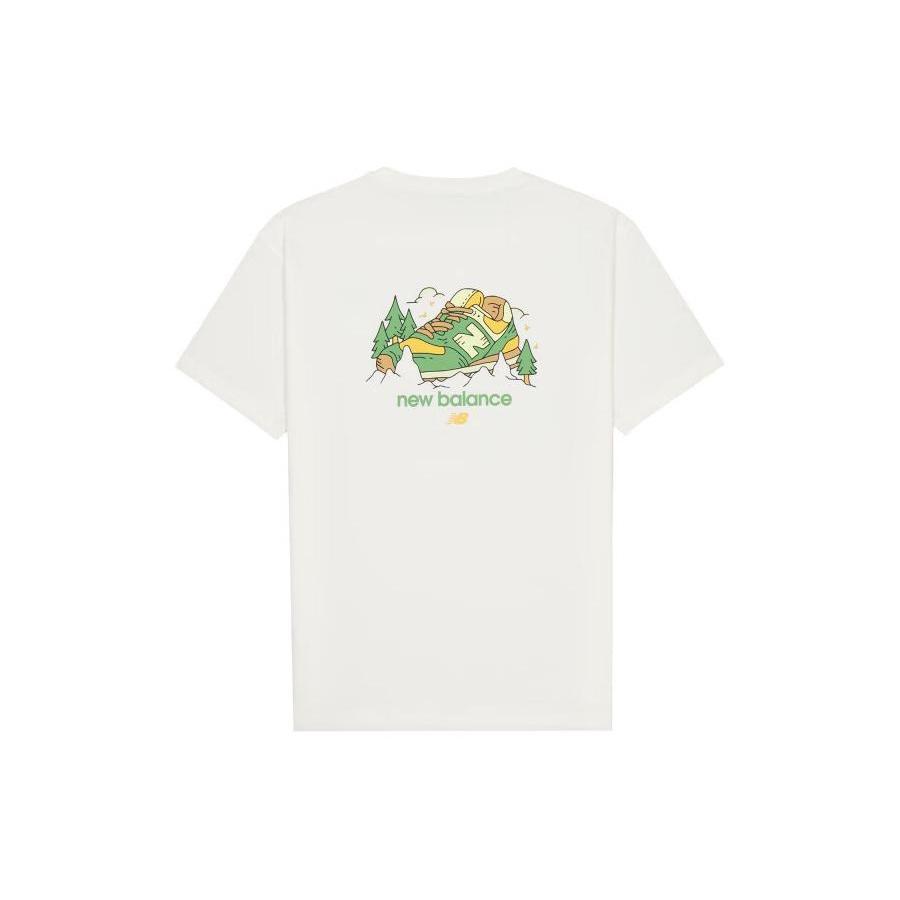 New Balance Shoe Graphic T-Shirt Asia Sizing White Men s AMT41362-CIC XL