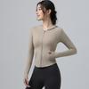Thin Summer Yoga Jacket: Light Hooded Zip-Up, Quick-Dry, Long Sleeve, Sun Protection for Running