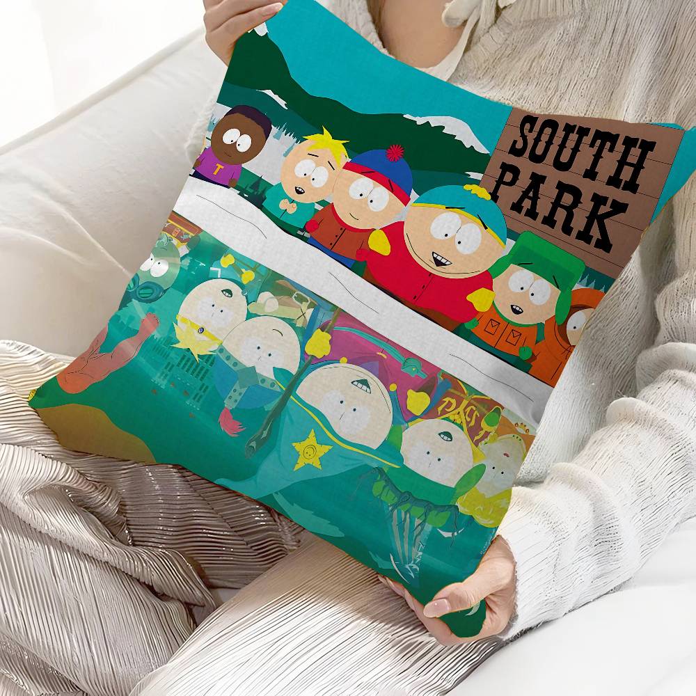 Cartoon S-South Cute P-Park Cushion Cover Pillowcase Upholstery Sofa Throw Pillow Home Decor Pillowcas