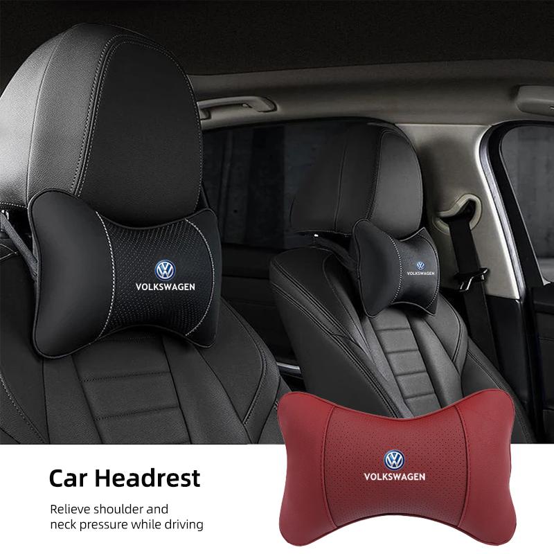 Pro VOLKSWAGEN Autopříslušenství Opěrka hlavy sedadla Logo auta Polštářek na krk Pro Volkswagen VW Polo Golf Tiguan Passat Touareg Magotan ID.
