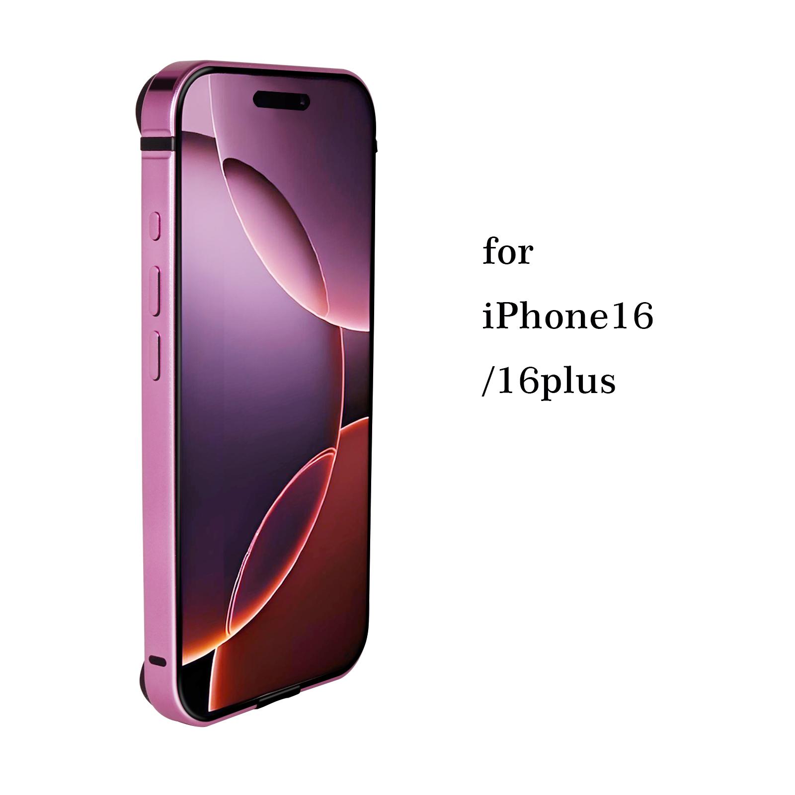 

Чехол-бампер для iPhone 14 15 16 13 12 Mini 11 Pro Max 12Pro 11Pro XR X XS Роскошный алюминиевый металлический силиконовый чехол для телефона Синий Черный Аксессуары iPhone 16 розовый