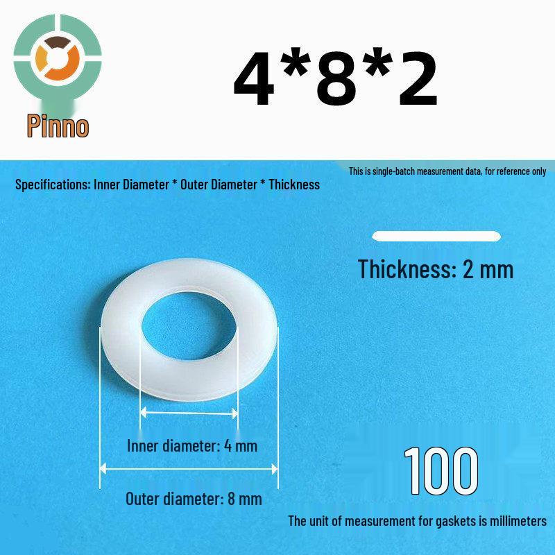 Thickened Nylon Plastic Flat Washer: Hard Plastic Gasket M2-M16