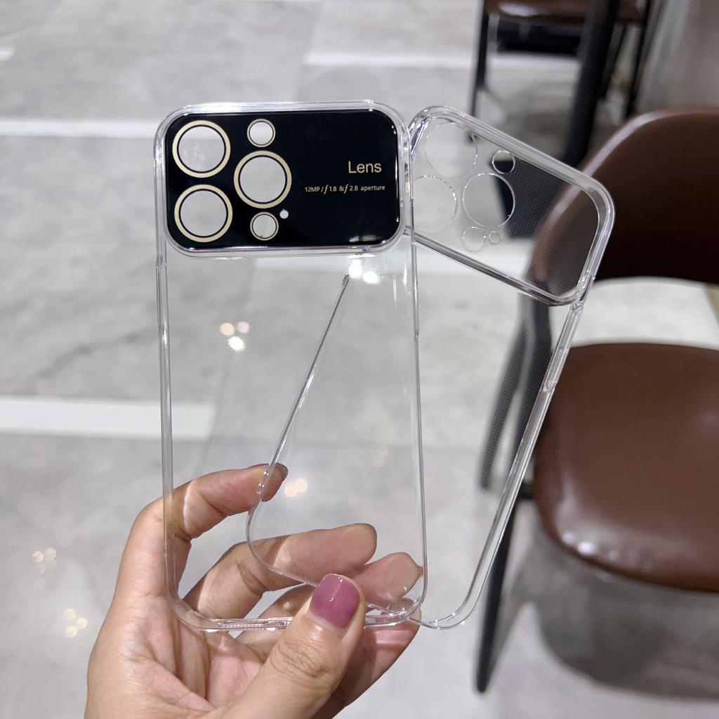 Large Windows Come with Lens Film for IPhone14 Mobile Phone Case Transparent PC Hard Case Apple 15 Protective Case Anti-fall