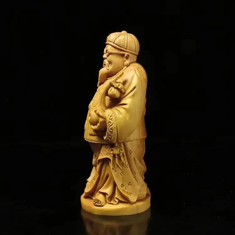 Boxwood Carving Bring Lucky Master Hand Home Fortune Making Living Room Decor