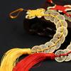 OOTDTY Traditional Chinese Knot Feng Shui Lucky Wealth 3/6/8/9/10 Coins Mascot Handmade For Home Car Hanging Tassel Decoration
