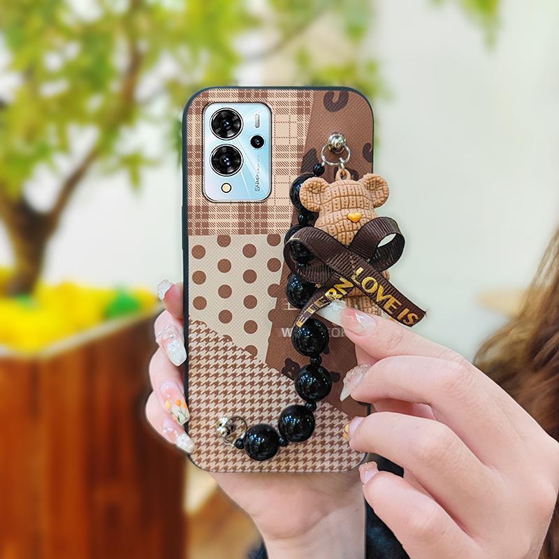 Soft Case Bear Bracelet Phone Case For ZTE Blade V40 Pro Anti-knock Silicone Dirt-resistant Back Cover Simplicity Cute