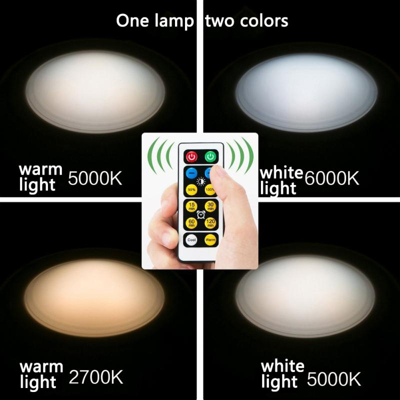 Remote Control Dimming Night  Light Timing Tap Control Closet Lamp With Adhesive Tape For Home