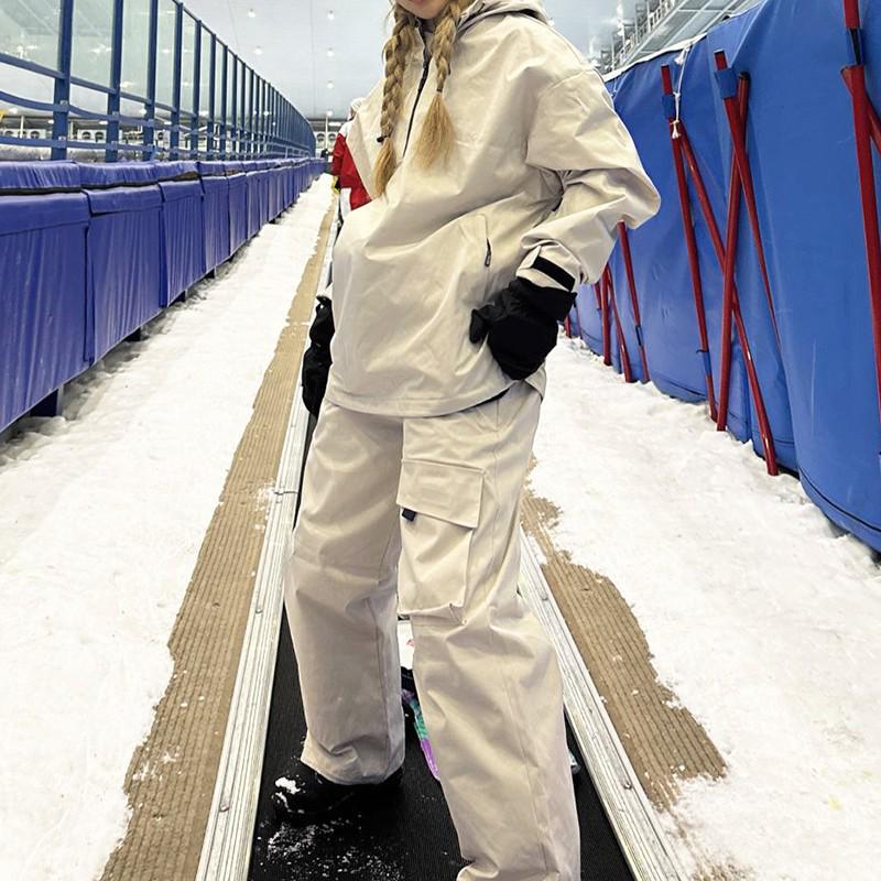 Waterproof Ski Suit Set: Men's & Women's Couple Style, Windproof, Warm, Plus Size.