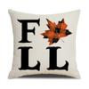 New Autumn Pillow Cover Watercolor Plaid Printed Maple Leaf Pumpkin Letter Pillow Home Cushion