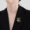 Women Brooch Smooth Polish Hollow Butterfly Design Lapel Pin Zinc Alloy Scarf Badge Versatile Collar Coat Accessories