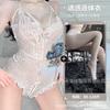Domila Sexy Lingerie Hot Passion Temptation Open Uniform Pajamas Transparent Lace Onesie Women