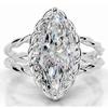 WUIHA Vintage 925 Sterling Silver 4 CT Emerald Cut D Color GRA Real Moissanite Split Shank Twisted Solitare Ring Fine Jewelry
