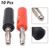 Convenient Red and Black 4mm Banana Plugs for Speaker Equipment (10pcs)