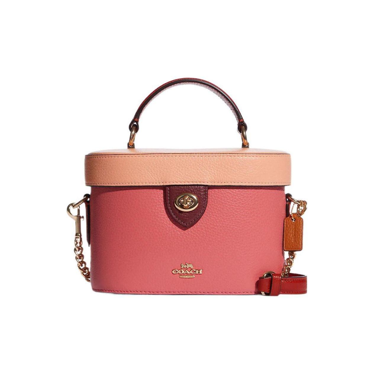 

Coach Kay 20 Pebbled Leather Color-Blocked Fringe Shoulder Bag Women Handbags Gradient-Blush-Pink C8745-IMSMX Basic Set (Bag+Dust Bag)