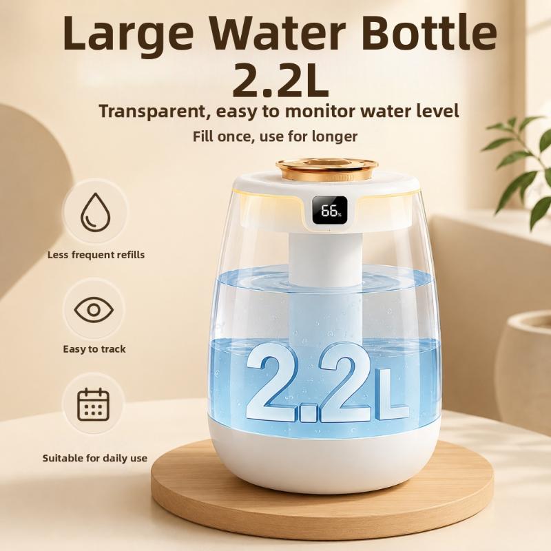 Desktop Tabletop Humidifier Ultra Silent Operation Dual Nozzles Air Diffuser for Bedroom Nursery Living Room