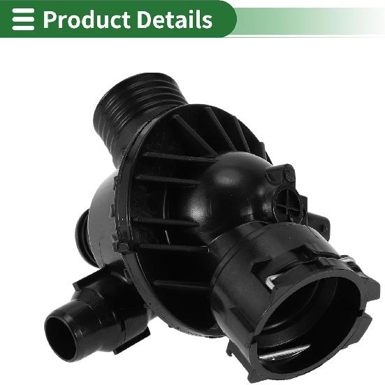 Motoforti Car Thermostat Engine Coolant Thermostat Housing Assembly for BMW 335i GT XDrive 435i M235i XDrive X5 X6 M2 Plastic No.11537598865 Black