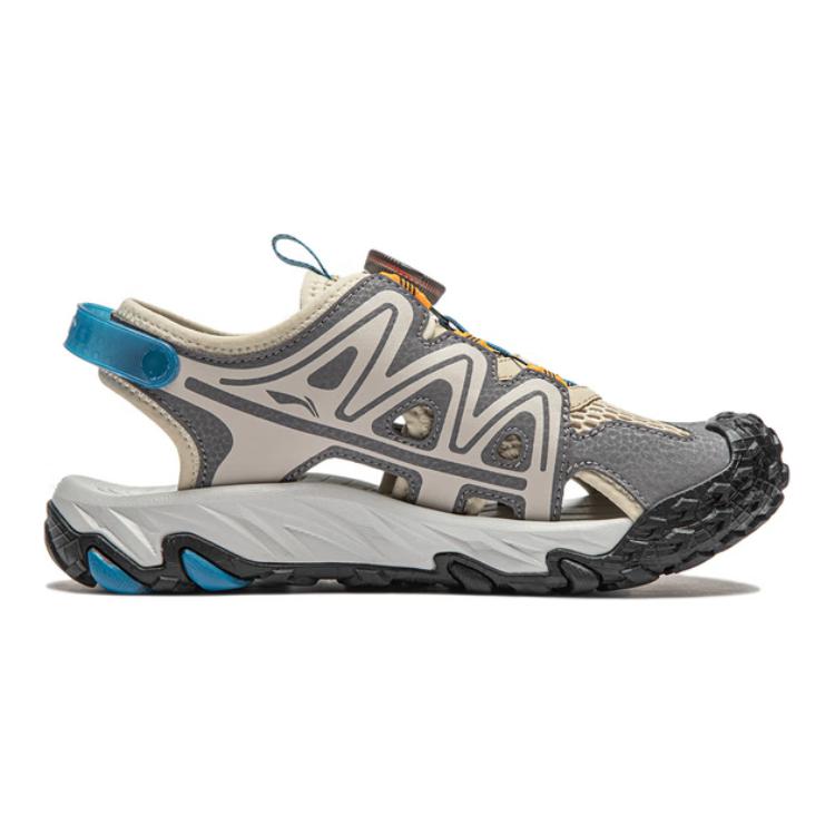 Li Ning Kids Sports Lifestyle Series Travel Non-Slip Shock Absorbing Durable Rebound Breathable Sandals Kids Sandals Gray YKUU002-1