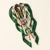 90*90Cm Ethnic Chains Square Scarf Hijab Luxury Printed Hair Wraps Shawl Women Fashion Soft Satin Bandana Floral Handkerchief