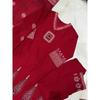 Red Cotton Embroidery Ethnic Kurta Set Indian Women Top Kurti Pant Dupatta Set