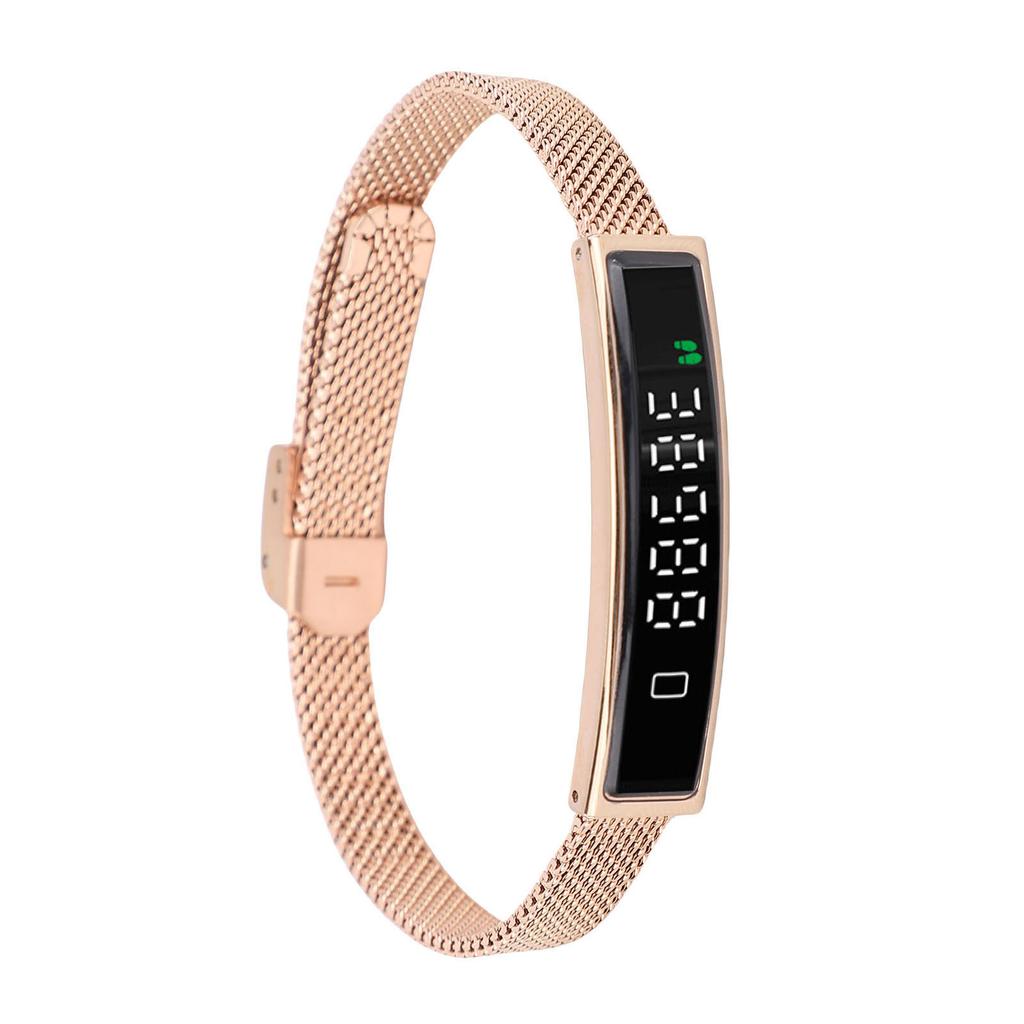 Smart Bracelet Fitness Tracker Bluetooth 5.3 Health Tracker Bracelet Water Proof for Running Riding with APP Gold