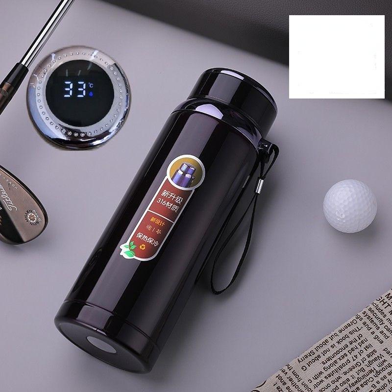 Intelligent Large-capacity 304 Stainless Steel 800ml Vacuum Flasks Portable Stainless Steel Thermos Cup Water Bottle Travel Tea Mug Office Thermos Cup