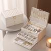 Exquisite Large Multi-Layer Jewelry Box for Necklaces, Ear Studs, Earrings, Rings & More